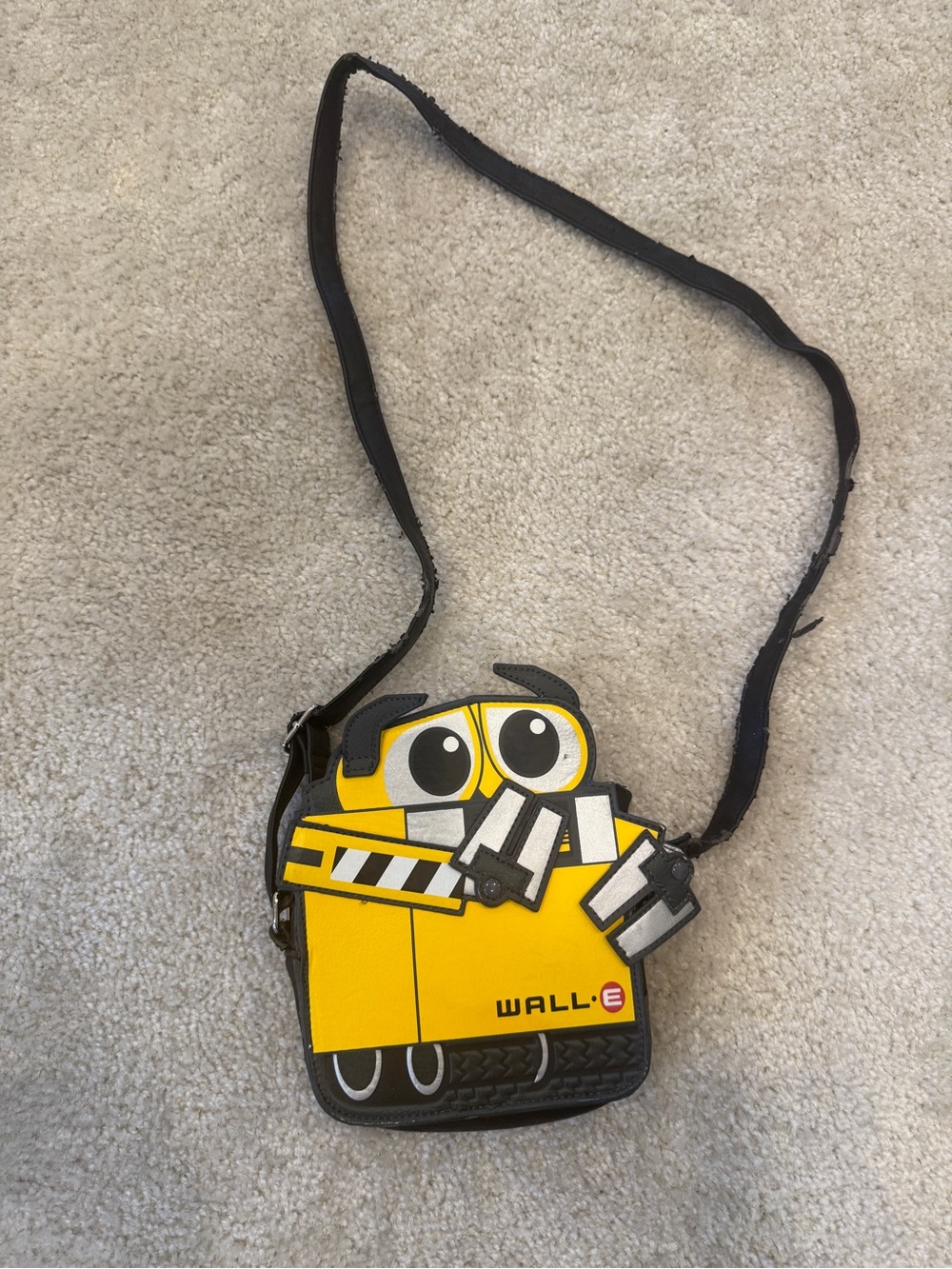 Disney Pixar WALL·E Yellow Crossbody Bag strap worn